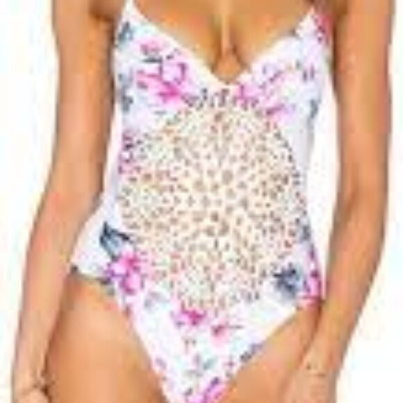 Frankies Bikinis Poppy One Piece Swimsuit Women Size M White - Picture 3 of 14